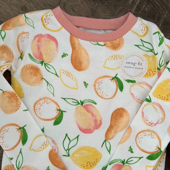 NEW Burt’s Bees 2 Piece Toddler Girl Pajamas 100% Organic Cotton - Picture 2 of 7